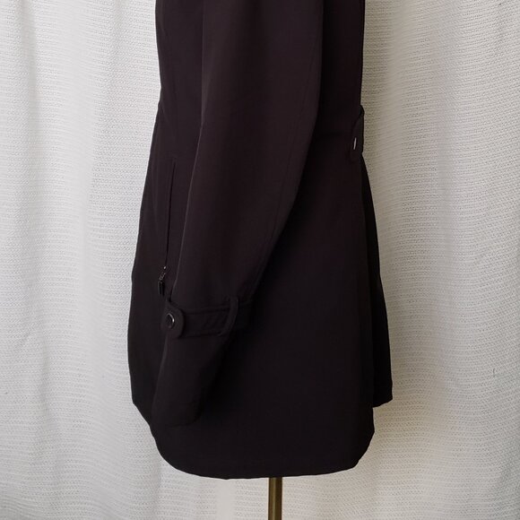 Kristen Blake black trench coat w/ red detail | Size Small - Picture 5 of 16